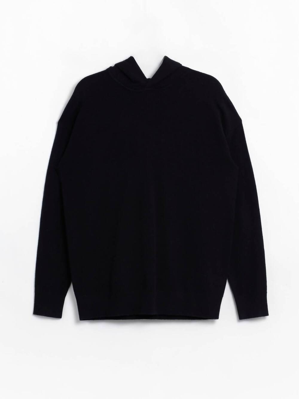 NEW TIBI men's washable cashmere easy hoodie in navy